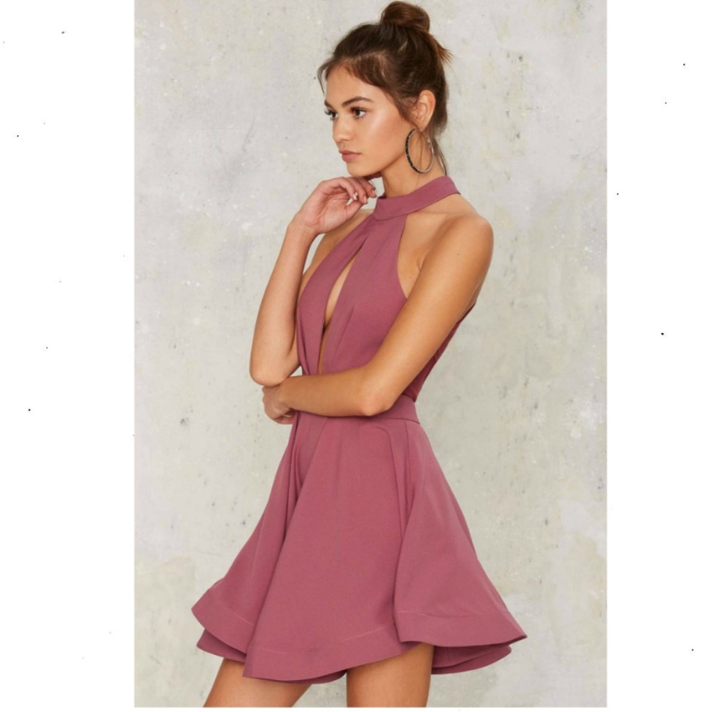 "Shanghai Surprise" NastyGal Backless Skater Dress - Picture 2 of 4